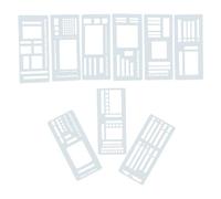 Vauki Set di 9 stencil Bullet Journal, riutilizzabili, in PET per planner e scrapbooking, con griglia a punti, forme geometriche ed elementi decorativi per il diario creativo e il fai da te