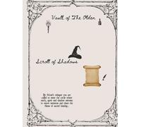 Vault of The Olden: Scroll of Shadows: Arcane Codex | Mystic Scriptum | Master Spell Manuscript | For Creating A Sacred Magical Space, Manifesting & ... Spells | hardcover, 8.25x11 inches, 150 pages