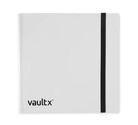 Vault X Raccoglitore per Carte da Collezione a 12 Tasche con Cinturino, 480 Carte, Formato Standard, 20 Pagine a Caricamento Laterale, Raccoglitore per Giochi di Collezionabili, TCG (Bianco)