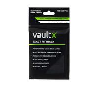 Vault X Bustine Protettive a Misura Esatta Nere, Morbide, Alta Trasparenza, Bustine Interne con Retro Nero per Tornei Competitivi, Giochi di Carte Collezionabili, Sport, TCG (Confezione da 100)