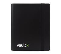 Vault X Raccoglitore per Carte da Collezione a 4 Tasche con Cinturino, 160 Carte, Formato Standard, 20 Pagine a Caricamento Laterale, Raccoglitore per Giochi di Carte Collezionabili, Sport, TCG (Nero)