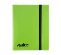 Vault X Raccoglitore per Carte da Collezione a 9 Tasche con Cinturino, 360 Carte, Formato Standard, 20 Pagine a Caricamento Laterale, Raccoglitore per Giochi di Carte Collezionabili, TCG (Verde)
