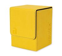 Vault X Scatola Deck Box Rigida per Carte da Gioco, 80+ Carte, Materiale Exo-Tec, Contenitore per Carte da Collezione, Coperchio Magnetico, per MTG Commander, TCG (Giallo)