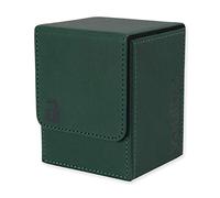 Vault X Scatola Deck Box Rigida per Carte da Gioco, 80+ Carte, Materiale Exo-Tec, Contenitore per Carte da Collezione, Coperchio Magnetico, per MTG Commander, TCG (Verde)