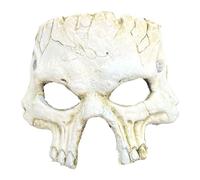 Vaulted Skulls & Co Maschera per il viso con teschio in schiuma, maschera con teschio bianco, maschere per costume da scheletro, maschere horror, costume spaventoso per Halloween (mezza maschera