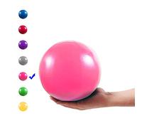 Vaupan Mini palla da ginnastica da 20 cm con cannuccia gonfiabile per yoga, pilates, stabilità, barra, fisioterapia, stretching e allenamento al centro, migliora l'equilibrio, la forza (rosa)