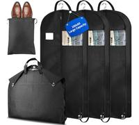 Vautvis Borsa Porta Abiti, 3 Custodia Porta Abiti E 1 Sacchetti Scarpe, Custodie Per Abiti 100 * 60cm, Porta Abiti Da Viaggio Antipolvere Impermeabili E Anti Umidità, Per Abiti, Vestiti, Cappotti