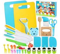 Vautvis Set Di Coltelli Da Cucina Per Bambini, 30 Pezzi Cucina Giocattolo Per Bambini, Set Cucina Bambini Per Tagliare E Cucinare Frutta O Verdura, Utensili Cucina Montessoriana Bambini