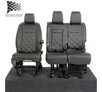 Vauxhall Opel Vivaro Anteriore Similpelle Seat Cover su Misura (2025 Su) Nero