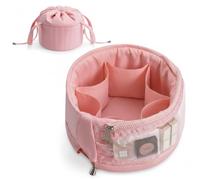 Vavabox Organizer per borse per il trucco, grande borsa WC da viaggio con scomparti con cerniera, borsa cosmetica trapuntata di lusso per le donne | custodia per bellezza portatile, perfetta per