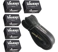 VAVERTTUB Valvola Confezione da 5, Camera d'Aria Unisex, Nero, 700X18/25C Presta Valve (60MM)