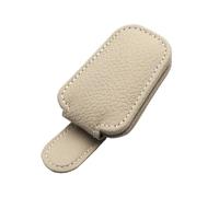 VAVGKDKPZB Custodia Universale da Auto per Auto Porta Occhiali da Sole Clip per Visiera Parasole Custodia Pelle Supporto Magnetico Biglietto Carta Accessori Custodias Occhiali(Beige)