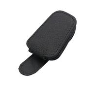 VAVGKDKPZB Custodia Universale da Auto per Auto Porta Occhiali Sole Clip per Visiera Parasole Custodia Pelle Supporto Magnetico Biglietto Carta Accessori Custodias Occhiali(Black)