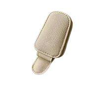 VAVGKDKPZB Custodia Universale da Auto per Volvo per Polestar 2 3/4 2023 2024 2025 Portaocchiali Pelle PU per Aletta Parasole per Auto da Sole Clip Custodias Occhiali(off-White)