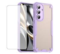 Vavies Custodia per Galaxy S25 FE/per Samsung S25FE 5G SM-S731B custodie con pellicola protettiva in vetro temperato, cover posteriore opaca traslucida con texture antiscivolo per Samsung Galaxy S25