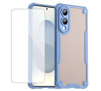 Vavies Custodia per Galaxy S25 Slim Custodia per Galaxy S25Edge SM-S731B con pellicola protettiva in vetro temperato, cover posteriore opaca traslucida con texture antiscivolo per Samsung Galaxy S25