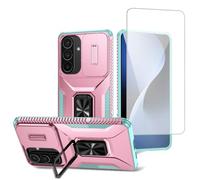 Vavies Custodia per Galaxy S26 Plus/per Samsung S26+ SM-S947U Custodia con Pellicola Protettiva in Vetro Temperato e Slide Camera Cover, Anello Magnetico Supporto Auto Supporto Cover per Samsung