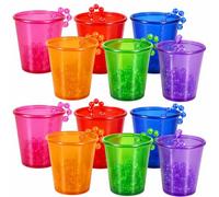 VAVPUP 12 collane di bicchierini da shot con perline, da appendere, colorati, luminosi, riutilizzabili, per feste di Halloween, matrimoni, compleanni, lauree, martedì grasso, addio al nubilato (12