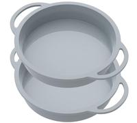 VAVPUP 2 pezzi Torta rotonda Torta Feta in metallo Metall Rinforzato Stampo per torta in silicone con manico Pannatura rotonda per forno facile da forno per la cottura per cuocere torte a strati di co