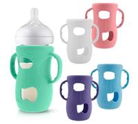 VAVPUP 5 copribiberon per bambini, con manici, resistenti al calore, in silicone resistente al calore, per Philips Avent da 226,8 g e simili (colorati)