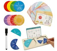 VAVPUP Giocattolo educativo aritmetico, giocattolo educativo in legno massiccio, portatile Montessori, puzzle con penna e scheda di attività per casa, lezioni e viaggi (stile 1)