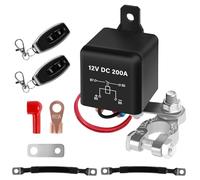 VAVPUP Kit interruttore di separazione batteria a distanza DC 12 V 200 A batteria foro interruttore antifurto batteria interruttore antifurto con 2 controllo remoto senza fili batteria di chiusura