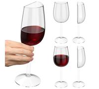 VAVPUP Set di 4 bicchieri da vino mezzo bicchierini da vino rosso, 140 ml, bicchieri da vino creativi, robusti bicchieri da champagne, regalo per gli amanti del vino (trasparente, 4 pezzi)