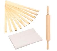 VAVPUP Utensili per ceramiche, istruzioni per mattarelli in legno, rotolo girevole durevole, istruzioni facili da usare per lezioni di argilla, bastone di legno stabile (45 cm, colore registro)
