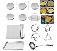 VAWcornic Biscuits Sugar Pie Set di strumenti per la preparazione di caramelle di zucchero coreane DALGONA Kit (18 pezzi in 1 set), stampo, pressa in acciaio inossidabile