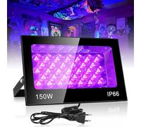 VAYALT 150W Luce Nera UV, IP66 Impermeabile Luce UV, 395-405nm Potente Faro UV, Faretto UV LED per Festa Glow, Bar, Acquario, Natale, Decorazione di Halloween, Pittura, Effetti Fluorescenti