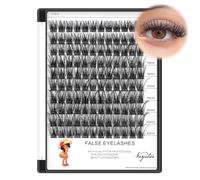 Vayator Set di misure miste con applicatore e Lash Bond & Seal 8 - 14 mm/10 - 16 mm/14 - 20 mm Mix D Curl/DD Curl Makeup Cluster Innesto Ciglia Extension Singolo Nero