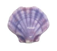 VAYEODEYU 4 perline in ceramica a forma di conchiglia, multicolore, foro da 2 mm, resistenza agli urti(Purple)
