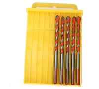 VAYEODEYU 5 punte da trapano con gambo triangolare con testa in lega da 6 mm for piastrelle di legno, mattoni di ferro, plastica