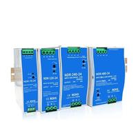 VAYEODEYU Alimentatore ferroviario, Alimentatore switching industriale DIN Rail serie NDR 75W 120W 240W 480W 12V 24V 48V CA/CC Uscita singola Tensioni/correnti multiple(Ndr-480-48 48v10a)