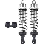 VAYEODEYU Ammortizzatore in metallo regolabile riempito d'olio RC for cingoli RC 1/8, confezione da 2, multicolore(Silver)