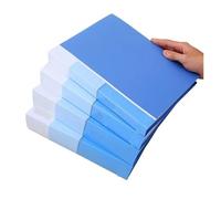 VAYEODEYU Cartella di file musicali Libro con display A4 da 10-100 pagine Organizer for documenti con inserto trasparente blu(1pcs-blue-60pages)