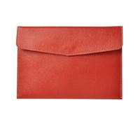 VAYEODEYU Cartella in feltro di pelle A5 da 17,3 x 25,5 cm. Organizer for documenti con design a scatto multicolore(Red)