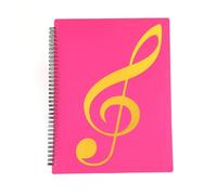 VAYEODEYU Cartella portadocumenti musicale multicolore, formato A4, con rilegatura a spirale, 40 pagine, organizer for documenti(Dark pink)