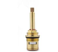 VAYEODEYU Cartuccia per rubinetto in ceramica, Cartuccia universale for rubinetto a un quarto di giro da 3/4" BSP in ottone, ceramica, multicolore, confezione da 2(Red+blue)