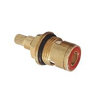 VAYEODEYU Cartuccia per rubinetto in ceramica, Cartuccia universale for rubinetto in ceramica in ottone, un quarto di giro, for bagno e cucina, multicolore(Red)