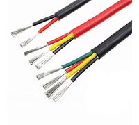 VAYEODEYU Cavo elettrico in silicone, Cavo in silicone 5 m 2-8 conduttori 0,2-2,5 mm filo di terra(3 core,1.0mm 17AWG)