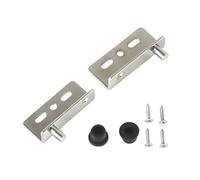 VAYEODEYU Cerniera for porta a bilico ad angolo retto in ferro nero argento 2 pezzi for ante armadi cassetti(Silver)