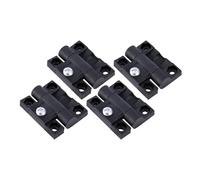VAYEODEYU Cerniera for porta con smorzamento della coppia regolabile in plastica nera 4,5x3,5 cm, confezione da 4