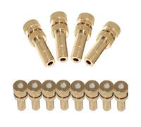 VAYEODEYU Confezione da 50 ugelli nebulizzatori in ottone a bassa pressione Orifizio multicolore 0,1-0,6 mm -Goccia(Brass Color.,Orifice 0.6mm)