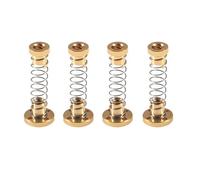 VAYEODEYU Dado della vite di piombo della flangia, Dado flangiato for vite di comando T8x2, confezione da 4 pezzi, colore oro