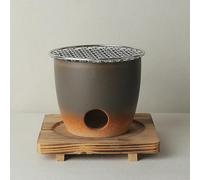 VAYEODEYU Griglia for Barbecue Portatile con Stufa a Carbone in Argilla Multicolore for Interni ed Esterni(Gray)