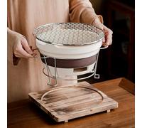 VAYEODEYU Griglia for Barbecue Portatile con Stufa in Argilla in Ceramica, Dimensioni Multiple for Viaggi in Campeggio, Picnic(8x5in/20.5x13cm)