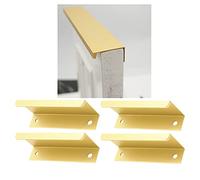 VAYEODEYU Il mobiletto invisibile con bordo dito in lega di alluminio dorato gestisce diverse dimensioni con viti(5pcs,Length 150mm)