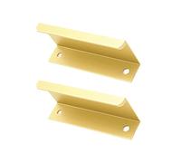 VAYEODEYU Il mobiletto invisibile con bordo dito in lega di alluminio dorato gestisce diverse dimensioni con viti(2pcs,Length 80mm)