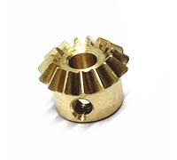 VAYEODEYU Ingranaggi, Ingranaggio conico 0,8M 15T in acciaio al rame, trasmissione a 90 gradi con foro interno da 3-6,35 mm, confezione da diverse misure(3mm hole(copper))